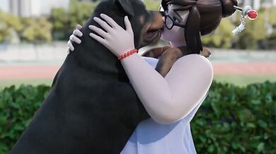 Mei's Doggy Style Kissing Session