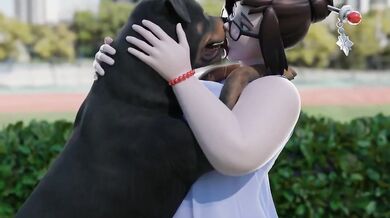 Mei's Doggy Style Kissing Session