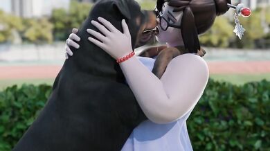 Mei's Doggy Style Kissing Session