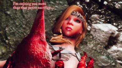 Skyrim's Sexy Slaying Sorceress Gets Ravaged by Beasts in Dark Offerings