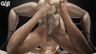 Ada Wong takes on Excella Gionne in a steamy lesbian sex scene