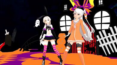 Unleashing the Sexual Beasts of Shimakaze and Amatsukaze on Halloween Night, with Ruby from MMD
