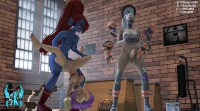Unleashing Undyne's Power on Shantae's Wet Pussy in a South Paw Crossover with Futa Fun