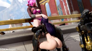 Lesbian Lovers Vi and Caitlyn in Lustful Loop of Pleasure