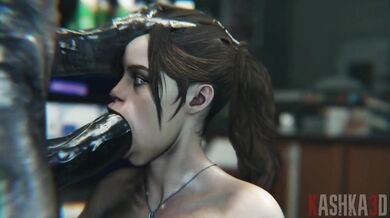 Claire's Throat Torn by Unstoppable Rough Dick in Kashka3D's Filthy Cocksucking Slut