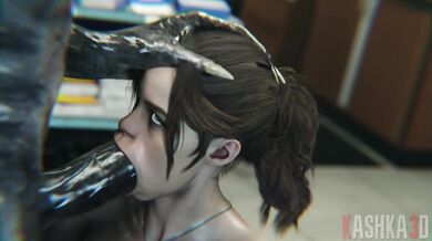 Claire's Throat Torn by Unstoppable Rough Dick in Kashka3D's Filthy Cocksucking Slut
