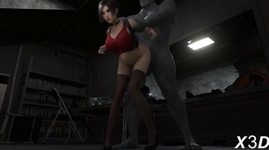 Mr.x Reaming Ada's Tight Asshole [x3d]