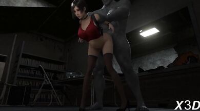 Mr.x Reaming Ada's Tight Asshole [x3d]