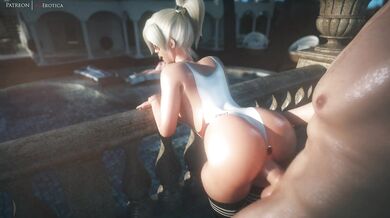 Mercy's Sensual Balcony Fucking in Overwatch