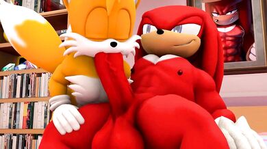 Bisexual Tails and Knuckles Get Wet in Jail Cell Sexcapade