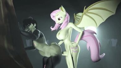 Pony Fluttershy's Wet Pussy Gets Hammered Hard by Tireless Stallion Dick in a Poolside Orgy!