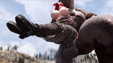 Stretched by the Futanari Giant's Monster Cock, Juicy Warrior Babe Gets Huge!