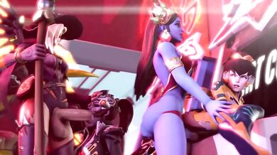 - Overwatch: Interracial Threesome with Tracer, Mercy and Ana