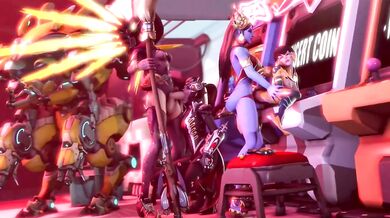- Overwatch: Interracial Threesome with Tracer, Mercy and Ana