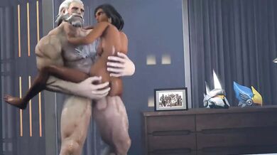 Pharah Gets Pounded by Reinhardt's Galian Beast