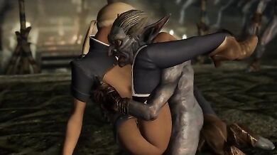 Cloe and the Dark Elves of Skyrim: A Kuroinu Hentai Adventure