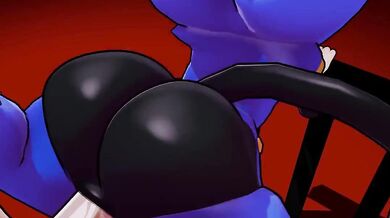 Sonic the Hedgehog fucks Morgana in her cosplay outfit