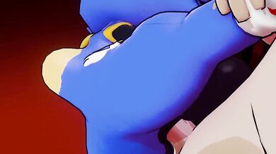 Sonic the Hedgehog fucks Morgana in her cosplay outfit