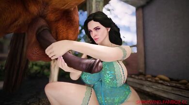 Horny Sorceress Yennefer Makes a Horse Ejaculate with her Tight Pussy [Shinewind]