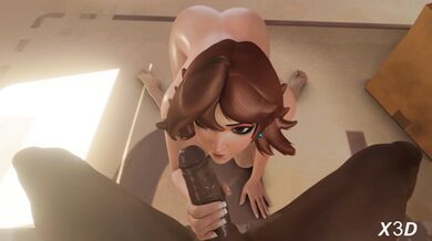 [4K] Kiriko's Slurping Sensation [Blacked Nude X3D]