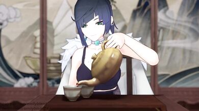 Aether's Afternoon Delight with Yelan: Creamy Tea Time Treat