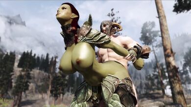 Orc Babe Gets Pounded by Viking's Huge Cock