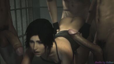 Lara Croft's Rough Group Sex Orgy