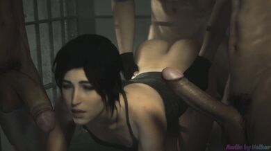 Lara Croft's Rough Group Sex Orgy