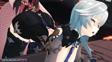 Futa Rosaria and Eula's Hot Tease in Genshin Impact!