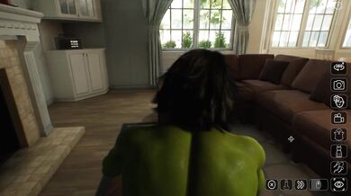 Big Green Femme Fatale Taken from Behind While the Sun Sets