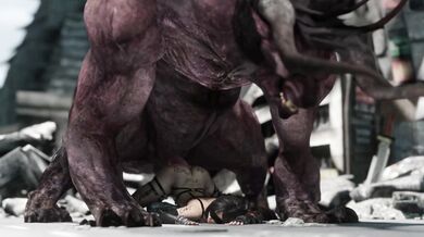 Tifa Lockhart's For*ced Fuckfest with Behemoth in 4K Quality!