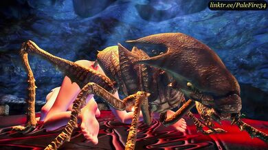 Lustful giant ants impregnate helpless 2B