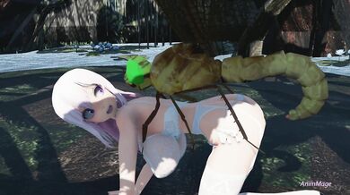 Dragonfly's Anal Invasion of Lilia's Virgin Wet Hole