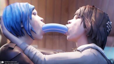 Max and Chloe's Double Dildo Deep Throating Adventure [Fjaye]