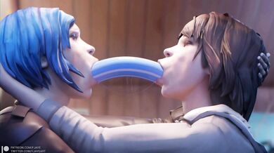 Max and Chloe's Double Dildo Deep Throating Adventure [Fjaye]