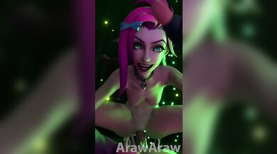 Jinx Gets Fucked by a Scary Monster in 'ArawAraw'