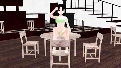 Exposed: Mia's Desperate Attempt to Conceal Her Body with a Tray Ends in Futile Failure