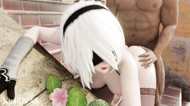A Kinky Fuckfest in a Renaissance Italy-Inspired Setting: 2B Italian Courtyard