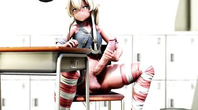 Shimakaze masturbates to climax
