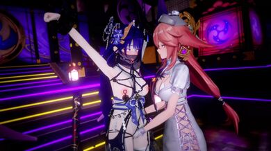 Miko Sexual Rapture with Raiden Shogun & Yae