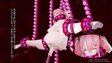 Tentacular Lesbian Fun with JaxMMD's Futanari in Mid-Air Action!
