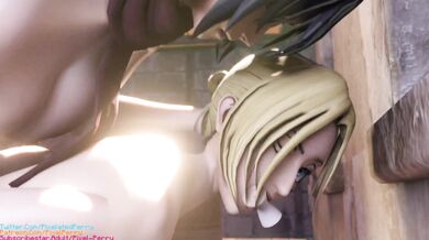 Mikasa and Annie get Reamed by their Futas in 'Futa Mikasa rails Futa annie'