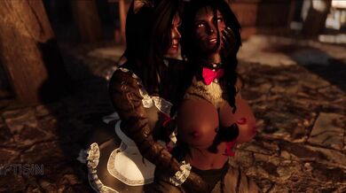 Twin Feline Females Licking their Vaginas in a Lustful Embrace