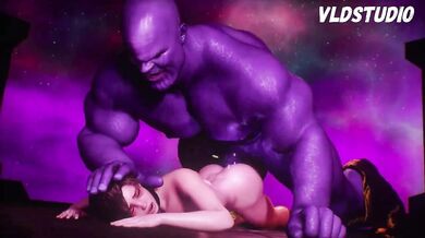 Sissy Spider-Man Taken by Thanos' Huge Cock in a Rough, Hardcore Anal Sex Session