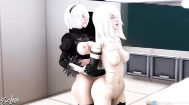 A2 getting fucked by 2B - Eshu-Chan