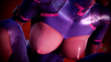 Deep Throating D.Va's Shaft While She Sits on Your Face Like a Queen