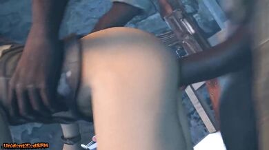 Lara Croft's Doggy Style Bone with an Unidentified Stranger
