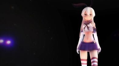 Shimakaze's Pleasure Calls for ClassXIII's Raging Hard-on in MMD R15 Hentai Video
