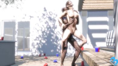 Lara Croft Gets Reamed by Zombie Louis' Barbell in 'Left 4 Dead'