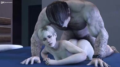 Fucking Sherry Birkin's tight virgin pussy in Resident Evil